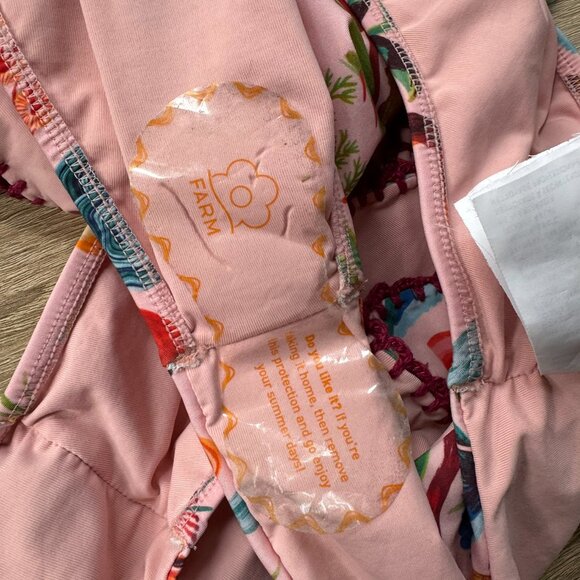 NWT Farm Rio Bright Farm One Piece Swimsuit Cutout Mixed Fruit Print XL - Picture 8 of 13